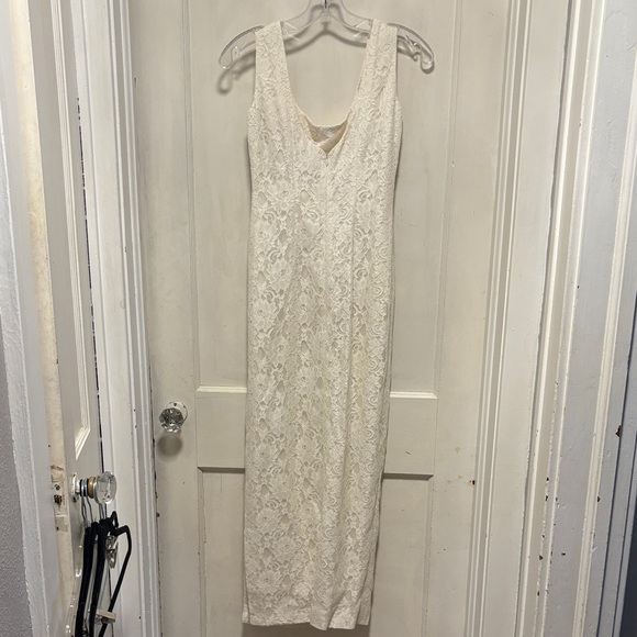 Vintage 90s  Dolce & Gabbana Elegant White Lace Wedding Ceremony Dress 40 - Picture 7 of 12